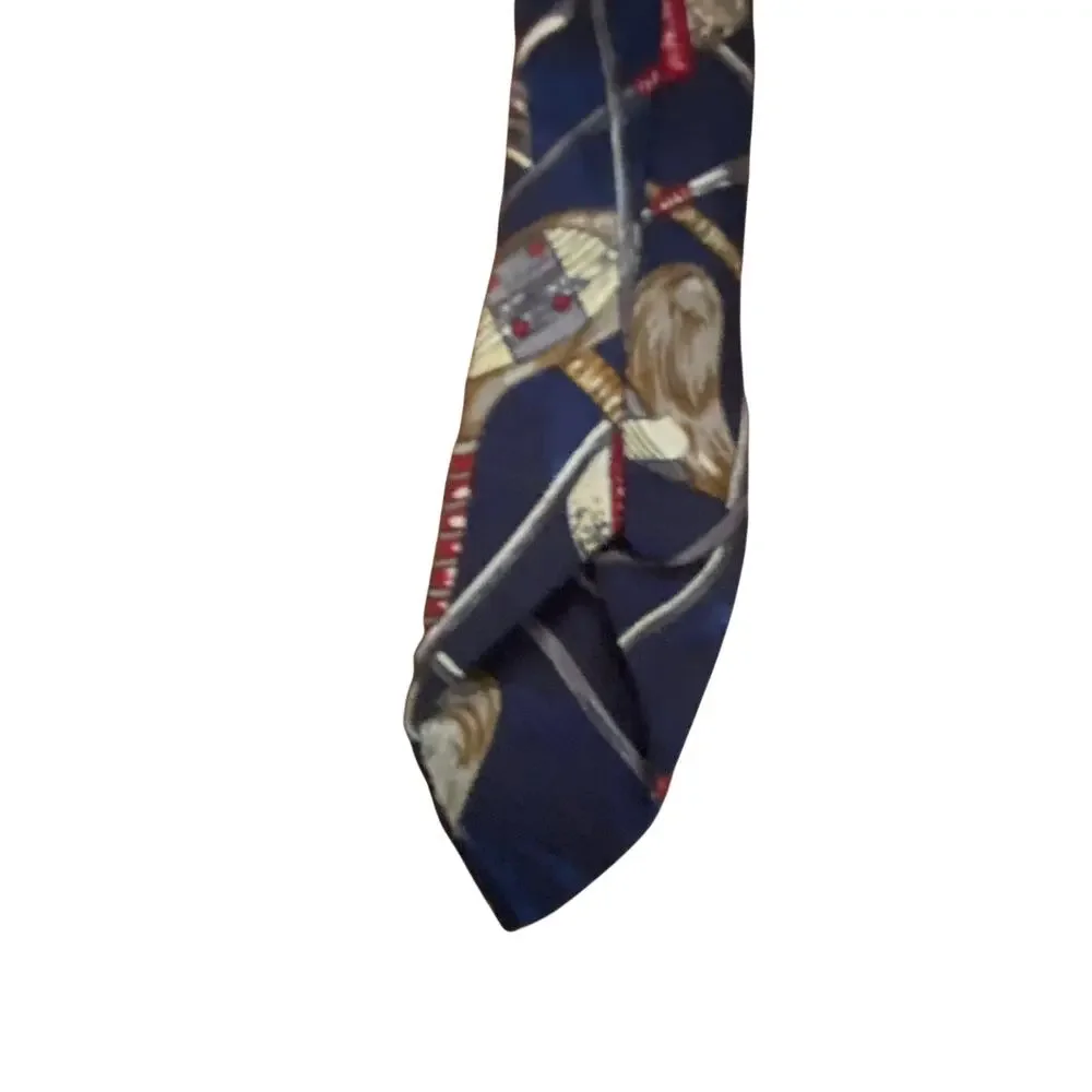 Vintage Golf Clubs &‎ Balls Novelty Neck Tie A Rogers Korea Polyester